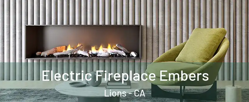 Electric Fireplace Embers Lions - CA