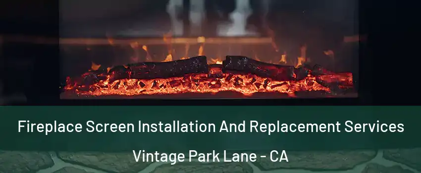 Fireplace Screen Installation And Replacement Services Vintage Park Lane - CA