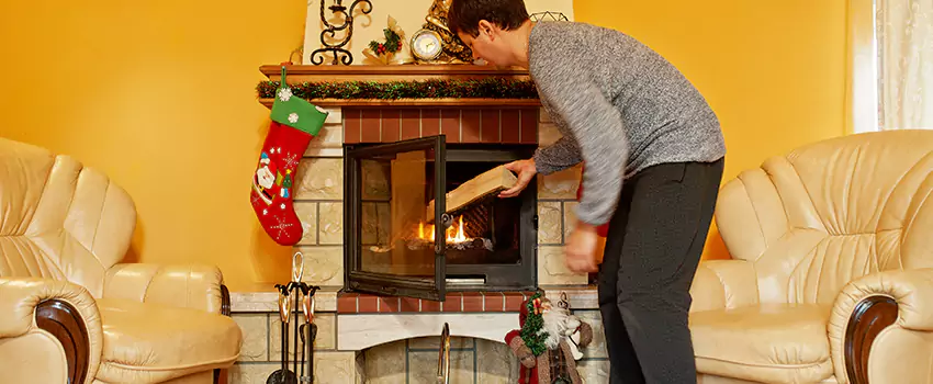 Rusted Metal Fireplace Restoration in East Terra Vista, California